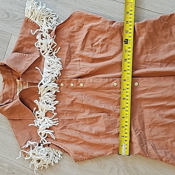 Vintage Karman Fringe Sleeveless Western Shirt, Sm - Picture 14 of 16